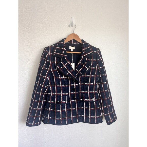 Favorites Daughter The Classic Wool Blend Tweed Jacket Size 8 Prep Office Work - Picture 8 of 14